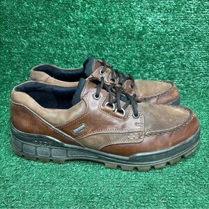 Ecco Track II Low Hiking Shoes Mens 11 Brown Leather Waterproof Gore-Tex EU 45